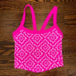 Free People Movement All Clear Jacquard Cami Pink